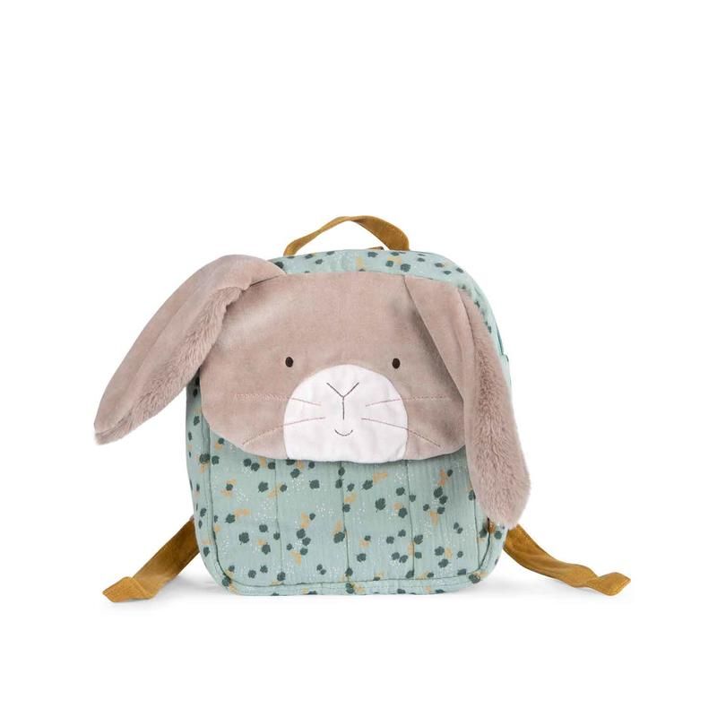 Sac A Dos Lapin Sauge Vert Trois Petits Lapins - moulin roty