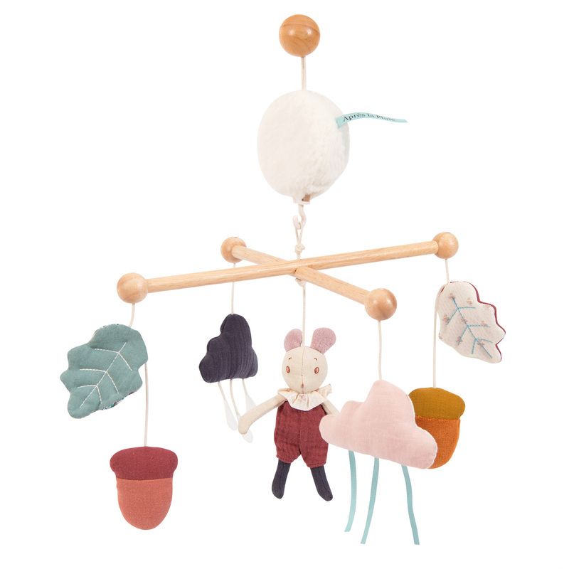 Mobile Musical Bois Multicolore Apres La Pluie - moulin roty