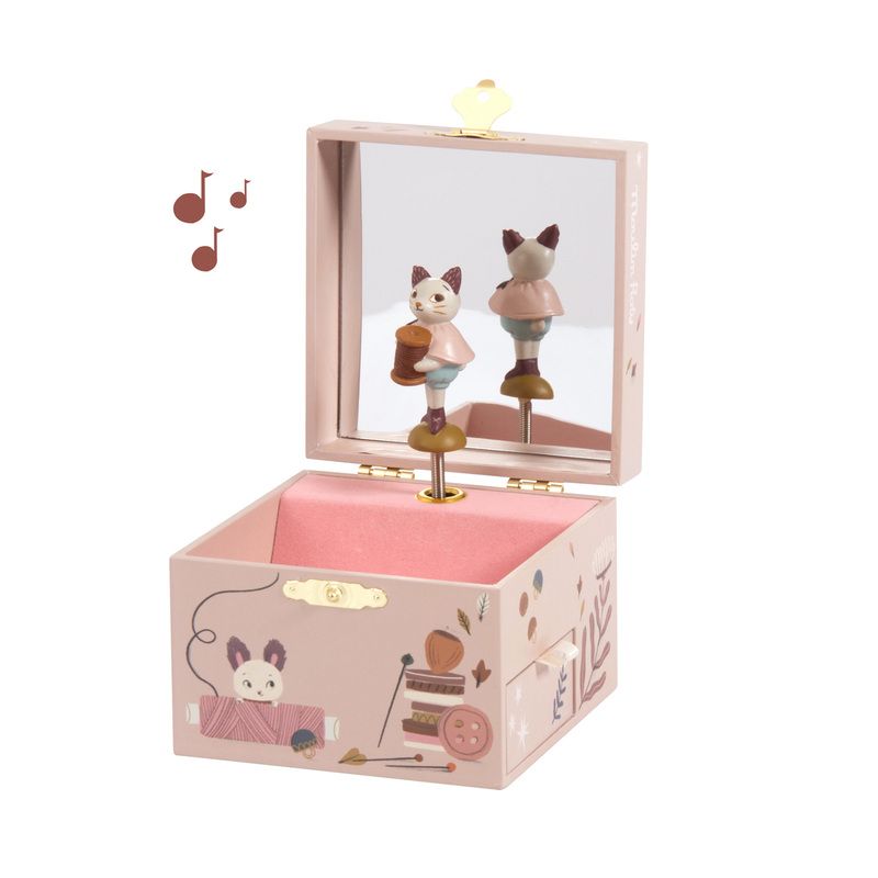 Boite A Musique Coffret Apres La Pluie Rose - moulin roty