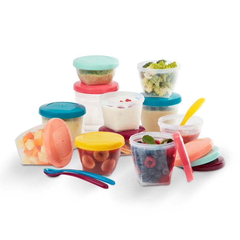 Pots de conservation Babybols - Lot de 12 + 3 cuillères  - babymoov