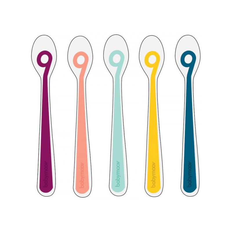 Set Baby Spoons Cuilleres Silicone X5 - babymoov