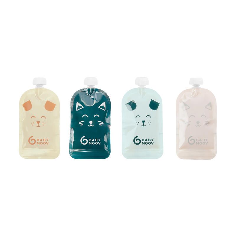 Lot de 20 gourdes réutilisables Isy Pouches 150ml - babymoov