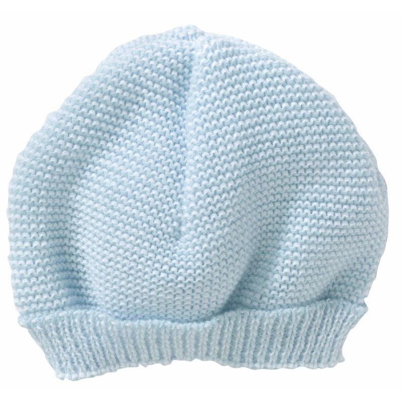 Bonnet Maille Bleu Premature - bebe9 creation