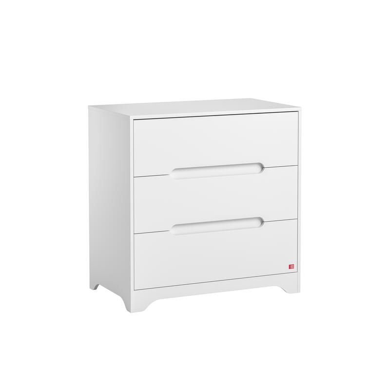 Commode 3 tiroirs Ova Blanc - vox