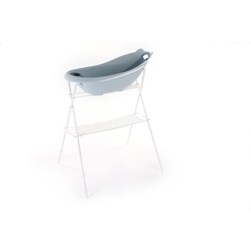 Baignoire Ourson Sage Bleu Pastel Support Baignoire Ourson Bojungle - bojungle