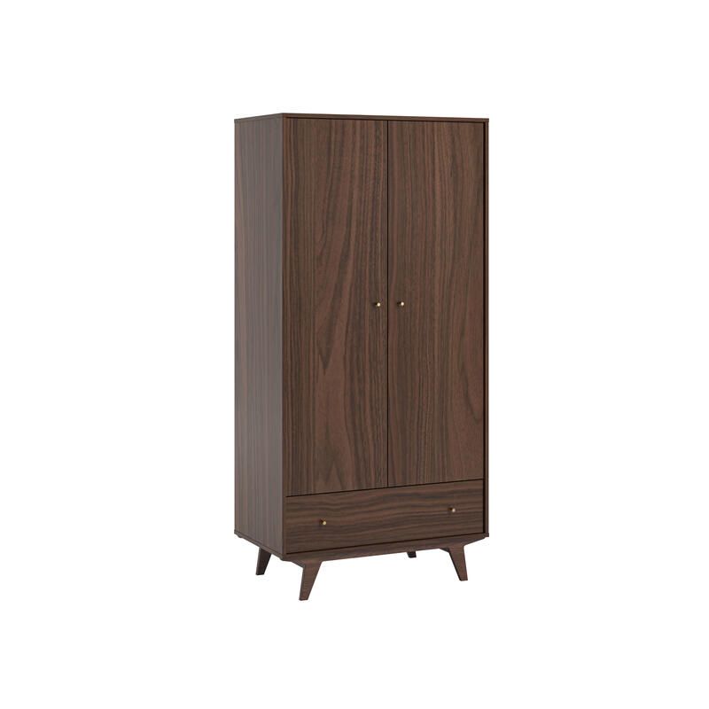 Armoire 2 portes 1 tiroir Mid 2 Noix - vox