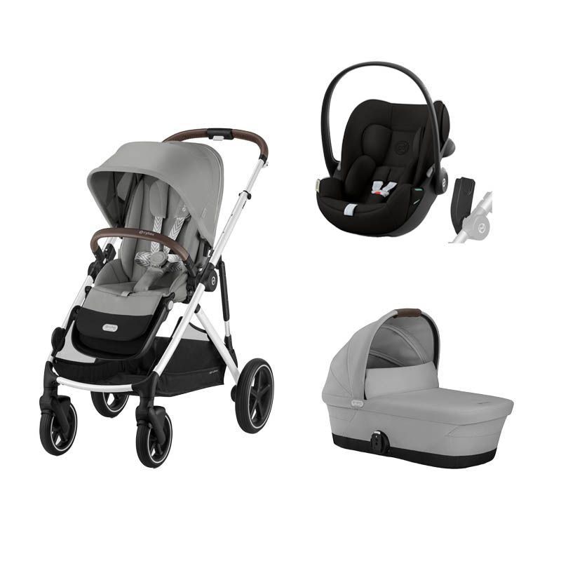 Poussette Trio Gazelle S SLV + Nacelle + Cloud G3 Stone Grey  - cybex