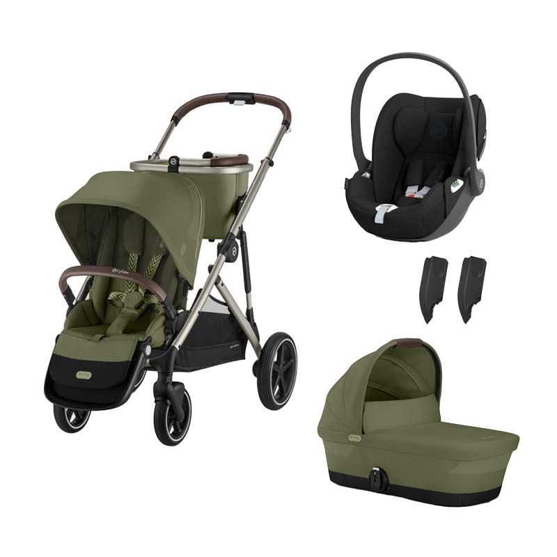 Poussette Trio Gazelle S Nacelle Moss Green Cloud T Sepia Black - cybex