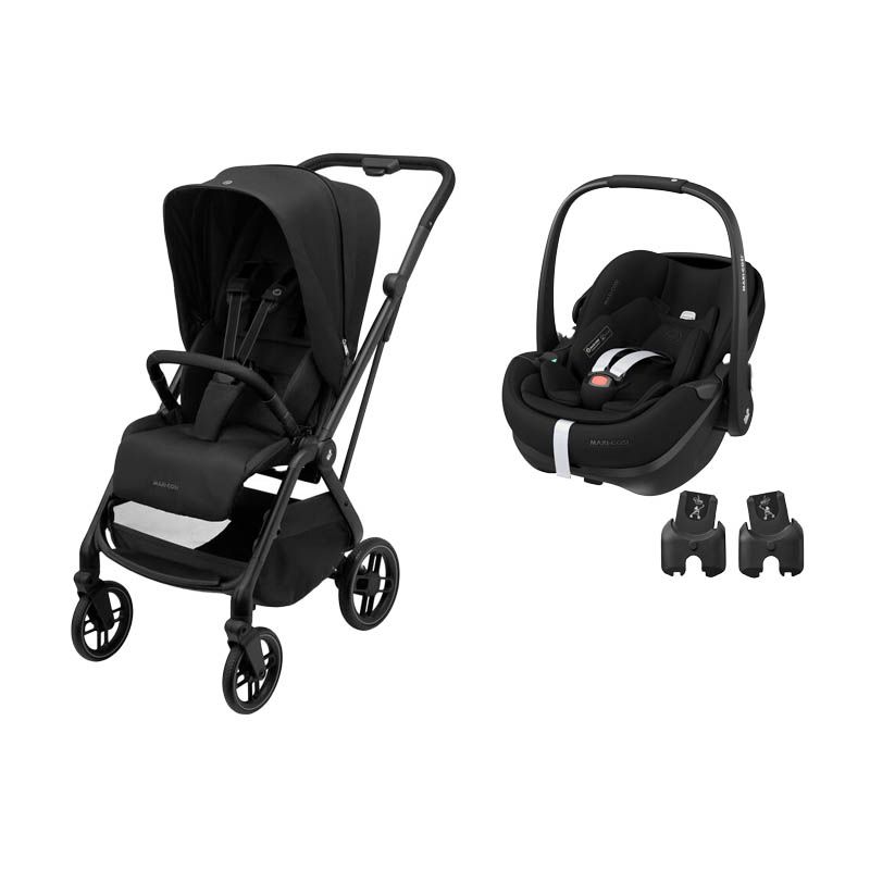 Poussette Duo Leona 2 Pebble 360 Pro 2 Twillic Black Maxi Cosi - maxi cosi