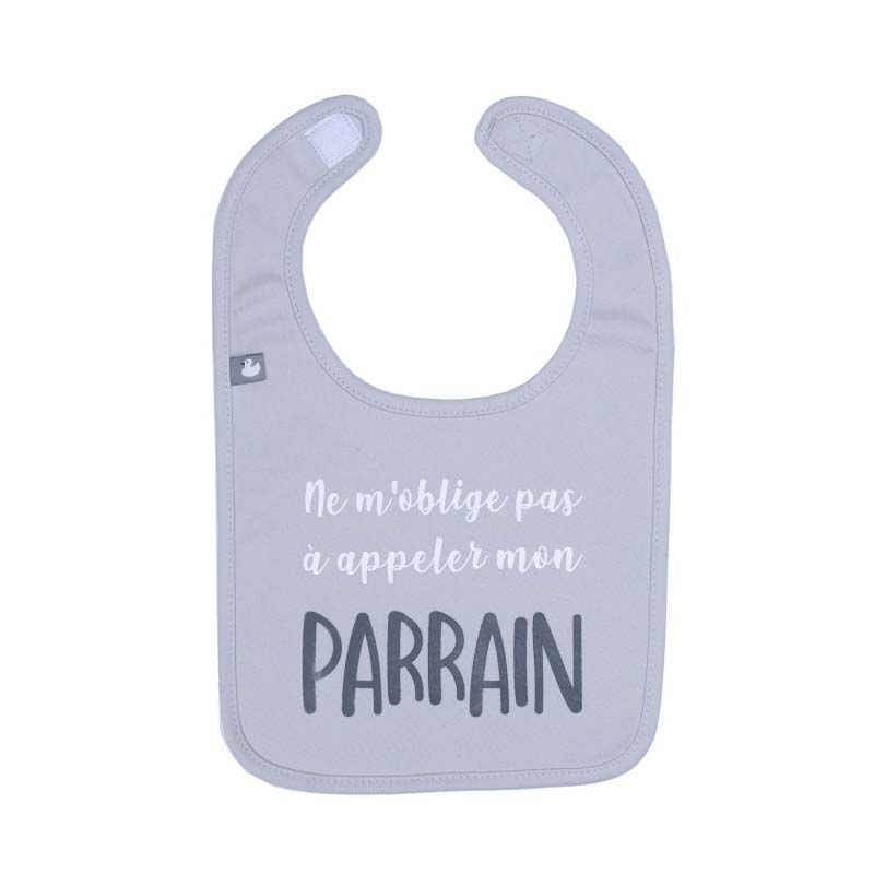 Bavoir Parrain Gris - bb&co