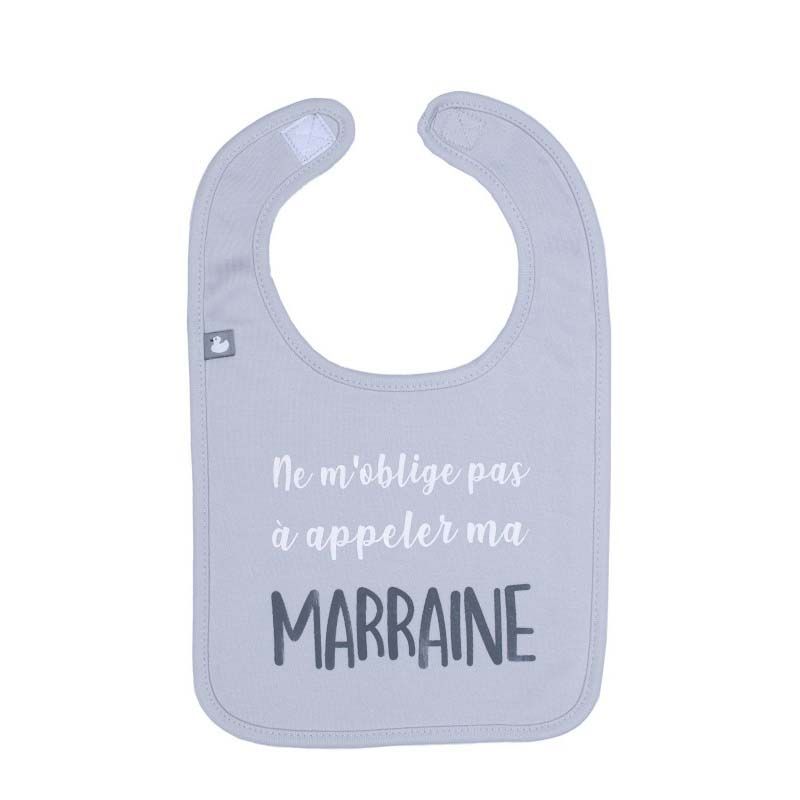 Bavoir Marraine Gris - bb&co