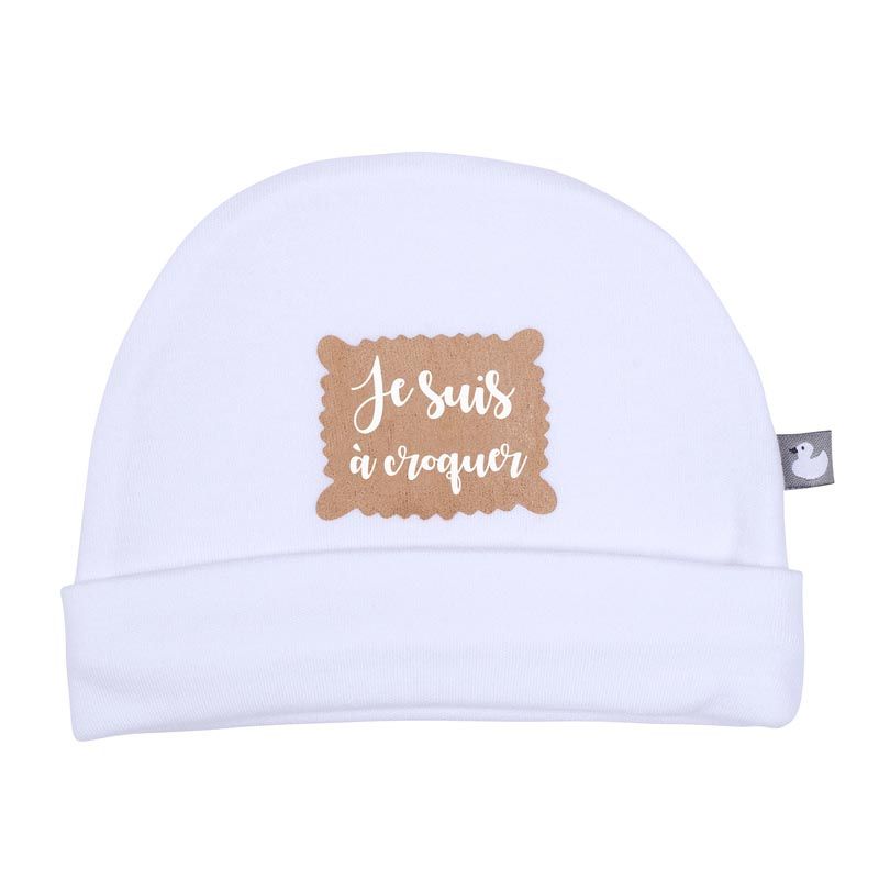 Bonnet Double Pur Coton Je Suis A Croquer - bb&co