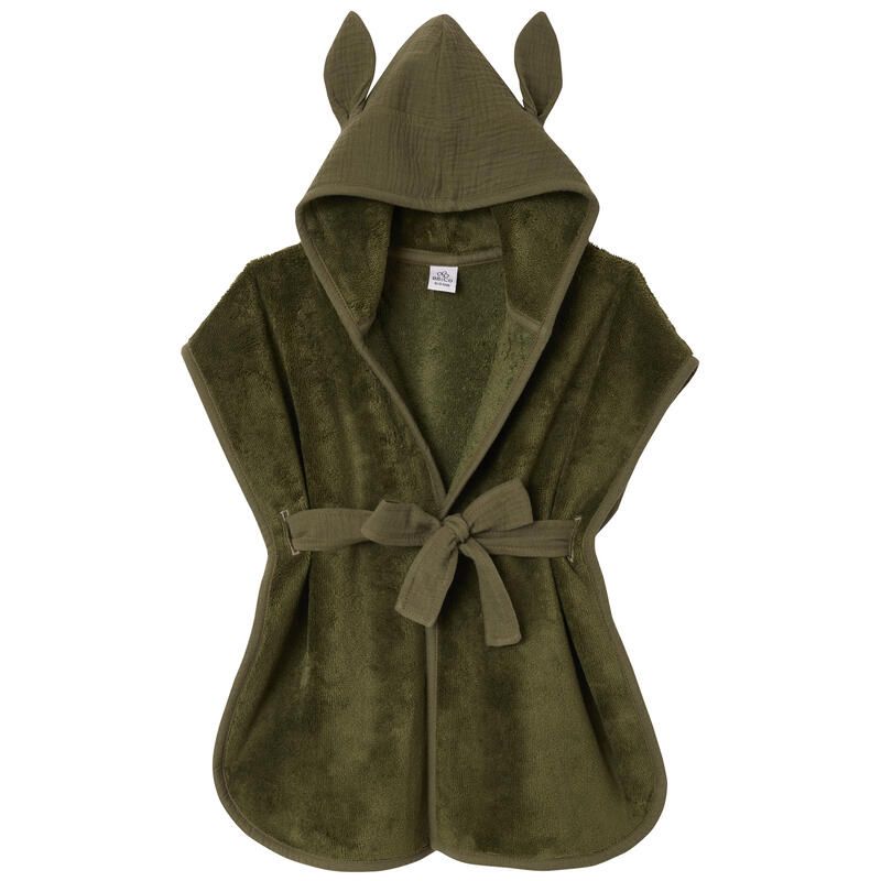 Peignoir Bambou Et Gaze Mixmatch 0-2ans Fougre - bb&co