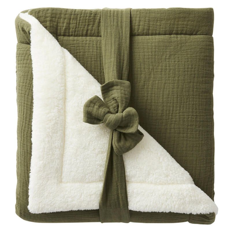 Couverture Peluche Gazemicrofibre Mixmatch Vert Fougre - bb&co