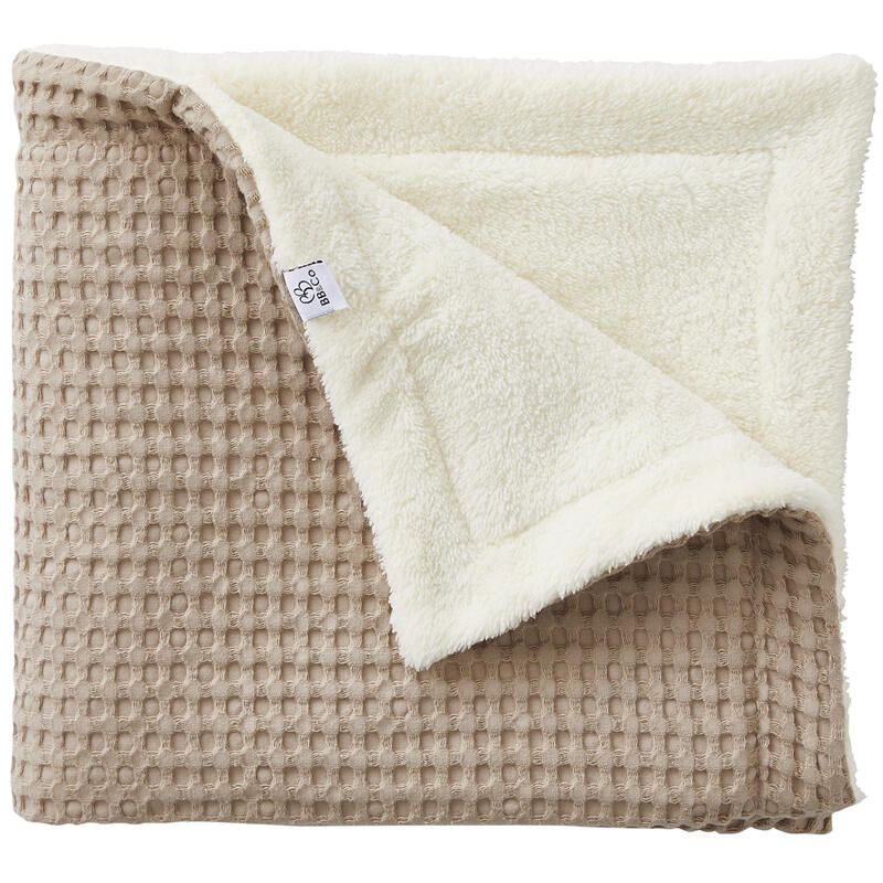 Maxi Couverture Coton Gaufre Latte - bb&co