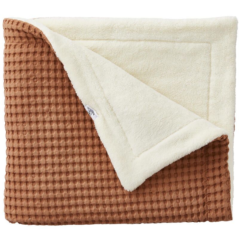 Maxi Couverture Coton Gaufre Cassonade - bb&co