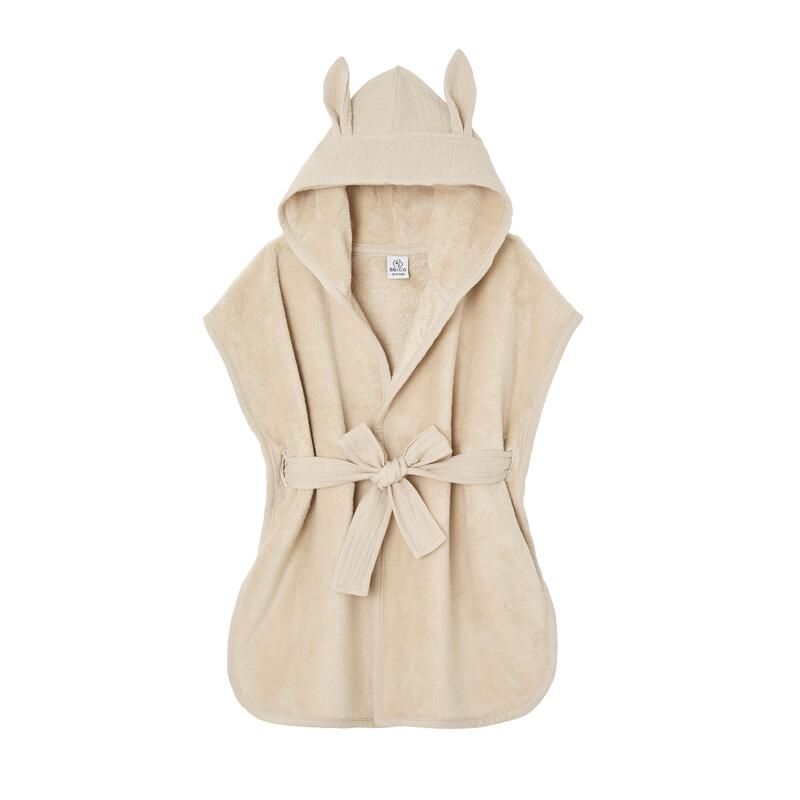Peignoir Bambou Et Gaze Mixmatch 0-2ans Biscuit - bb&co