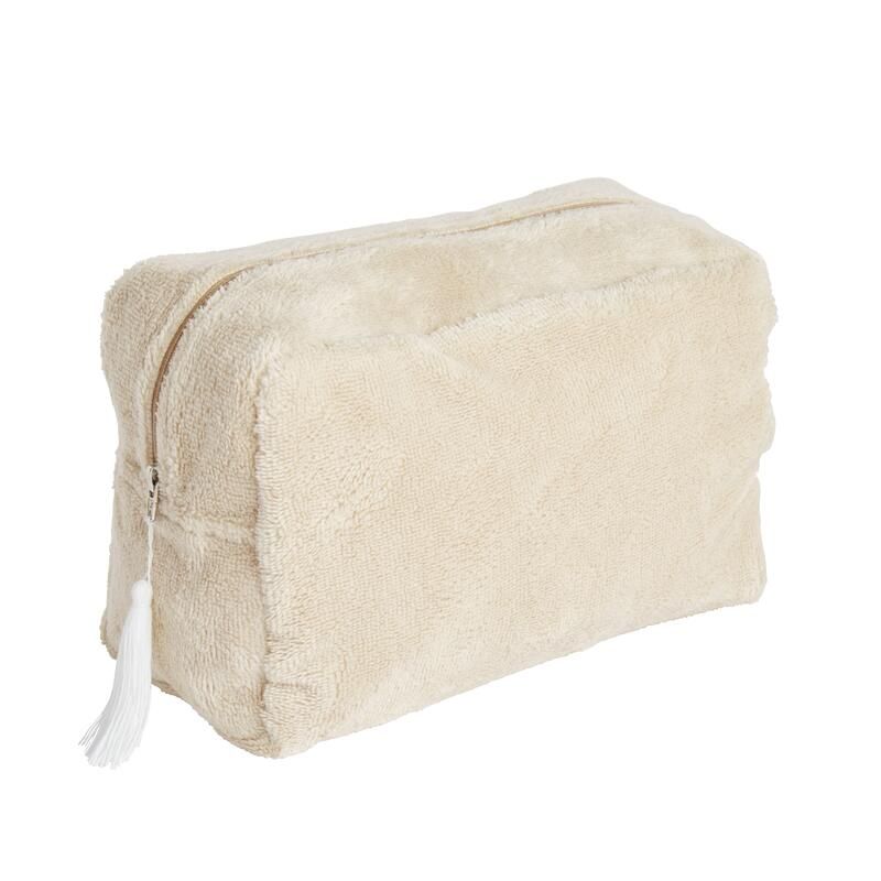 Trousse Toilette En Bambou Mixmatch Biscuit - bb&co