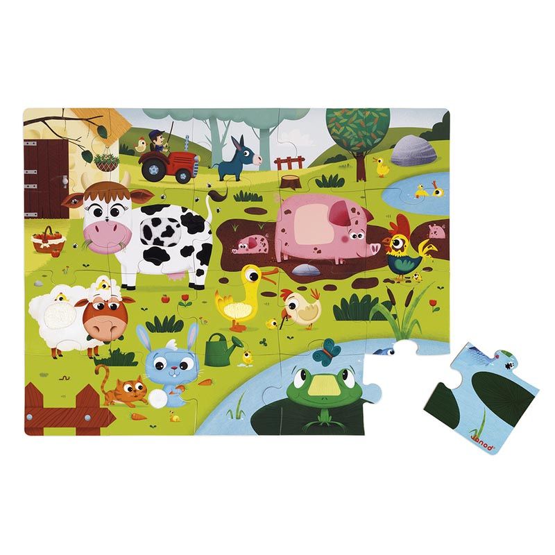 Puzzle Tactile Ferme - janod