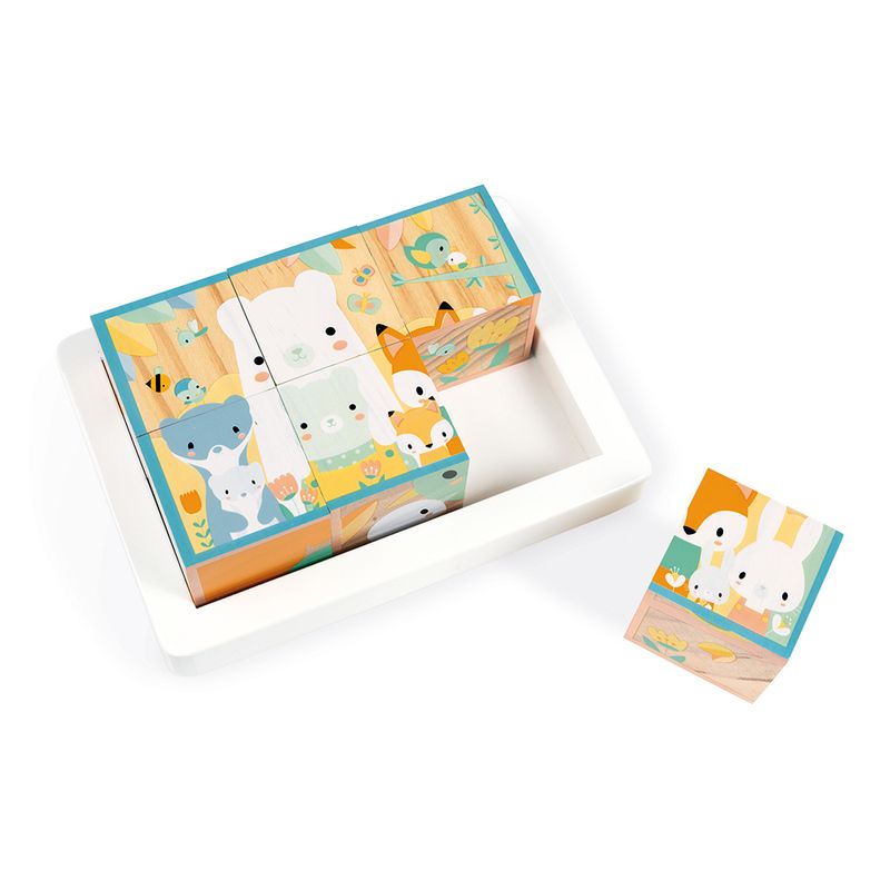 Barquettes 6 cubes Pure - Bois - janod
