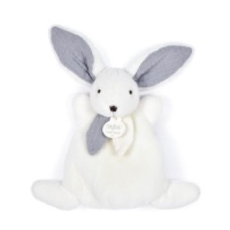 Doudou Happy Glossy Doudou Sensoriel 17cm Blanc - doudou et compagnie