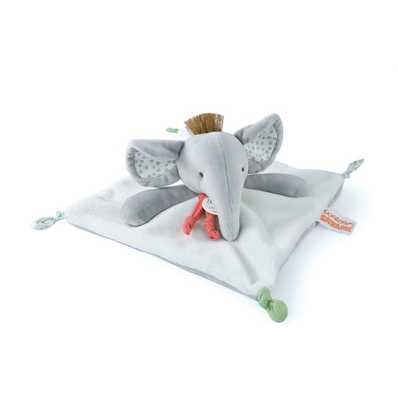 Doudou Elephant Doudou Raconte 25cm Gris - doudou et compagnie