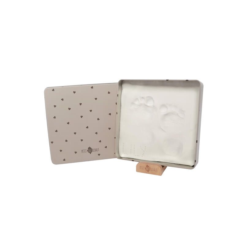 Baby Box Carree - Jolis Coeurs Petit Artichaut Beige Marron - petit artichaut