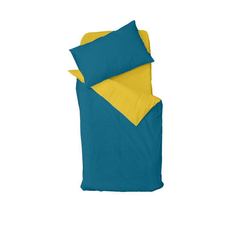 Housse De Couette Et Taie 100x140cm Canard/Curry - domiva