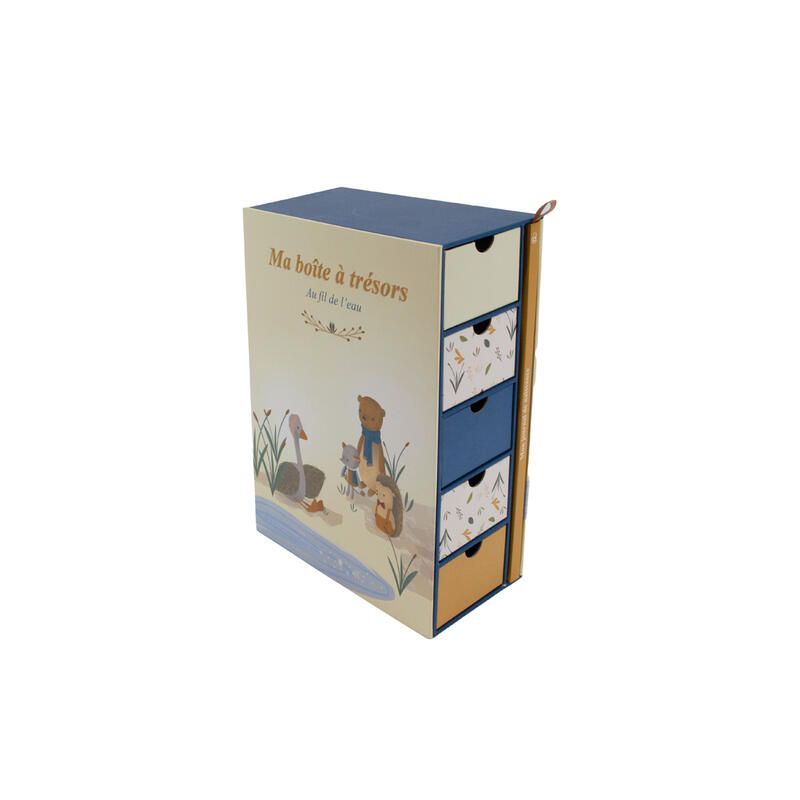 Coffret Boite A Tresors+journal De Naissance Au Fil De Leau Au Fil De Leau Domiva Au Fil De Leau - domiva