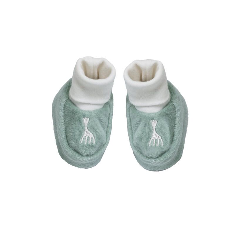 Chaussons Sophie La Girafe Olive - trois kilos sept