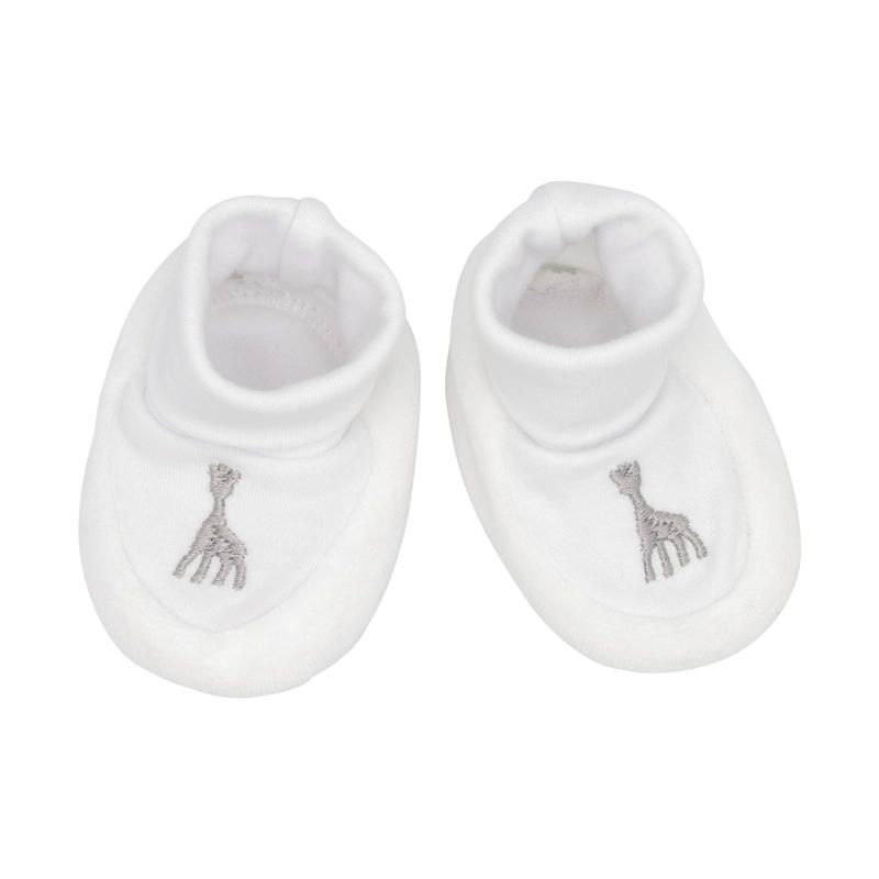 Chaussons Sophie La Girafe Blanc Gris - trois kilos sept