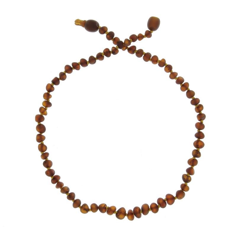 Collier Enfant Ambre - Billes - Clips Cognac Non Poli - baltic way shop