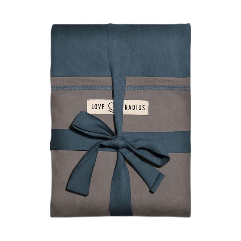 Echarpe de portage l'Originale JPMBB bleu paon/gris éléphant - love radius