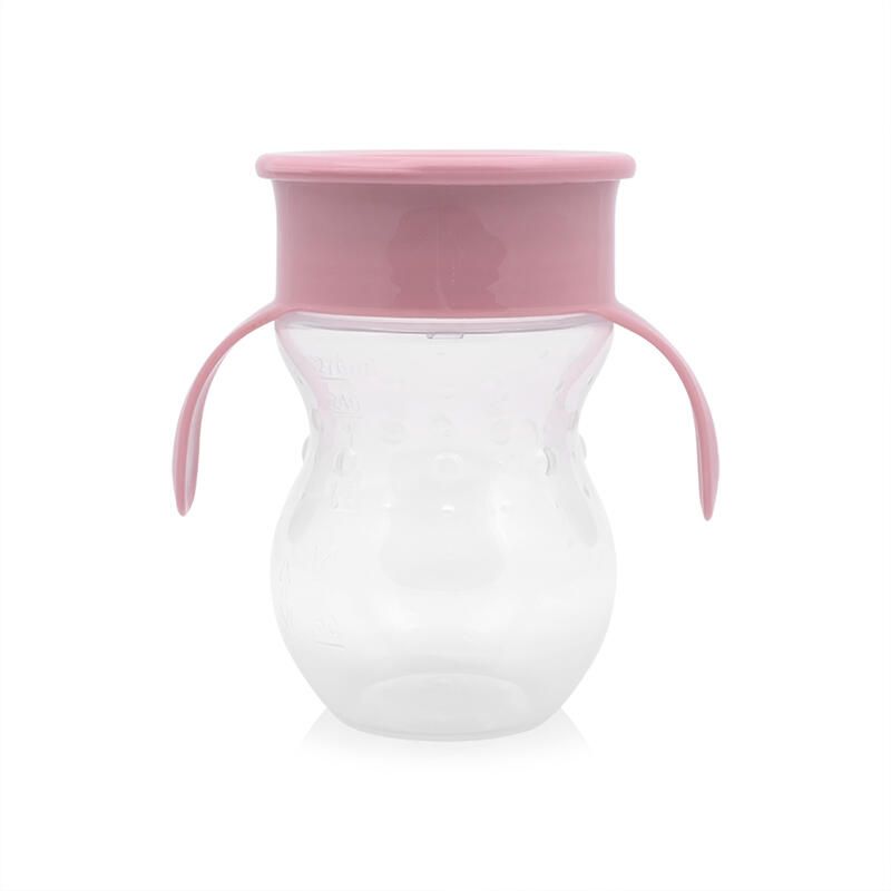 Gobelet Anti-deversement 360 Degres Rose - lorelli