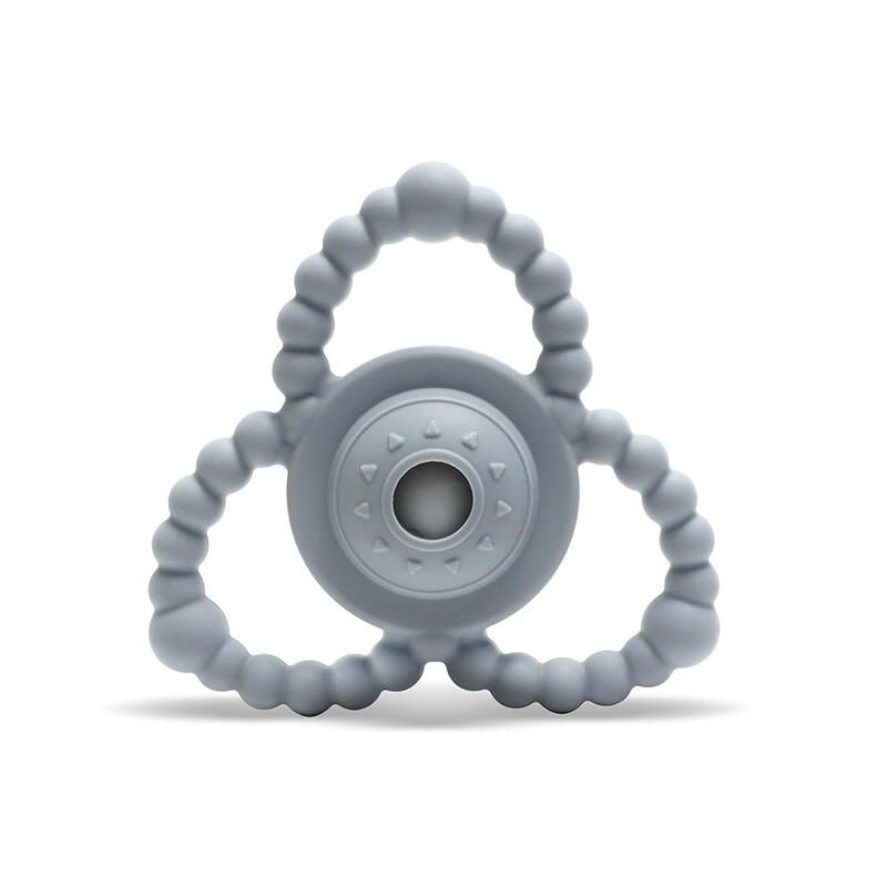 Hochet De Dentition En Silicone Gris - lorelli
