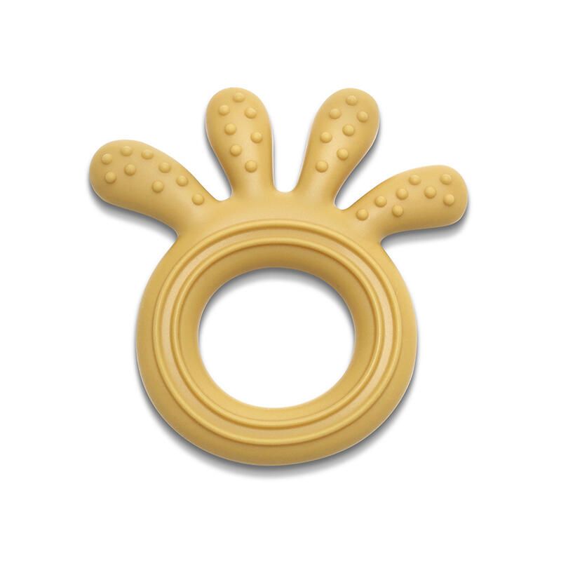 Hochet de dentition en silicone Octopus Jaune - lorelli