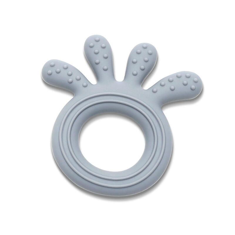 Hochet de dentition en silicone Octopus Gris - lorelli