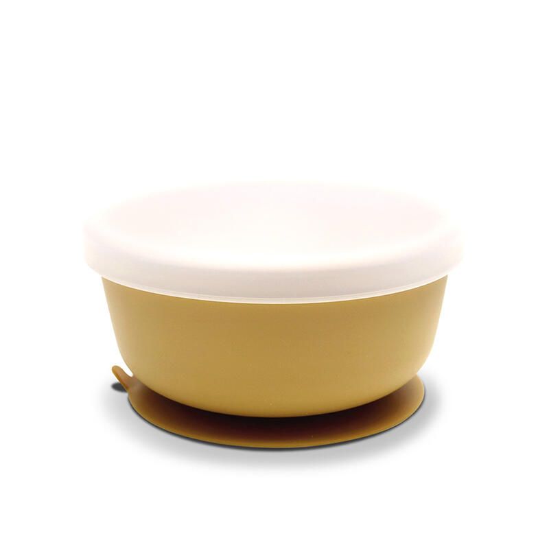 Bol Ventouse + Couvercle Jaune - lorelli