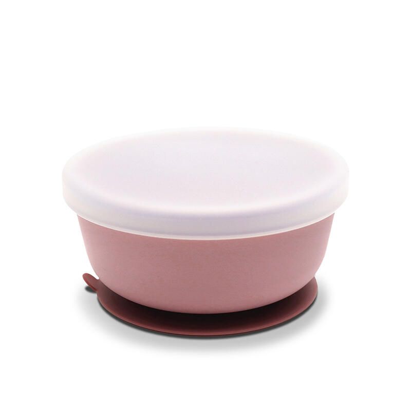 Bol Ventouse + Couvercle Rose - lorelli