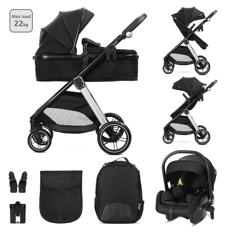 Poussette Aspen 3 en 1 Noir - lorelli
