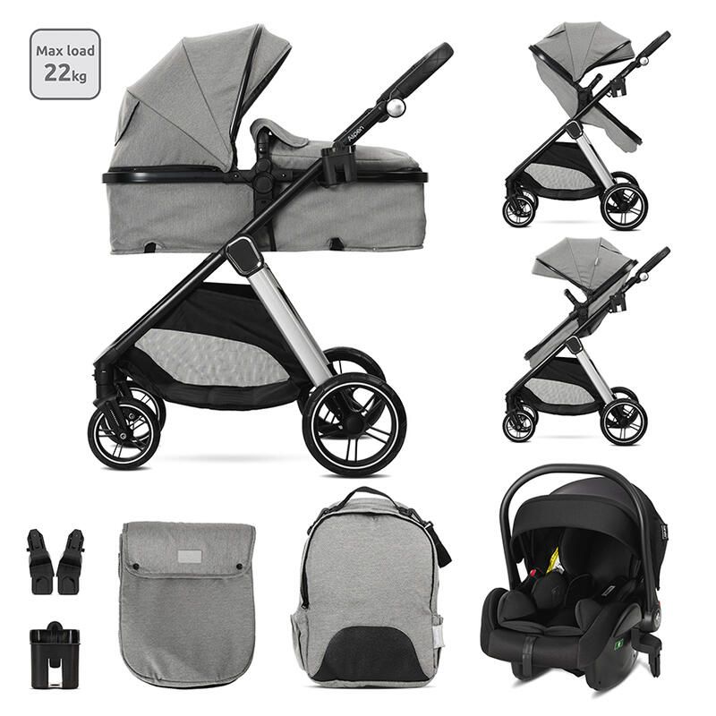 Poussette Aspen 3 en 1 Gris - lorelli