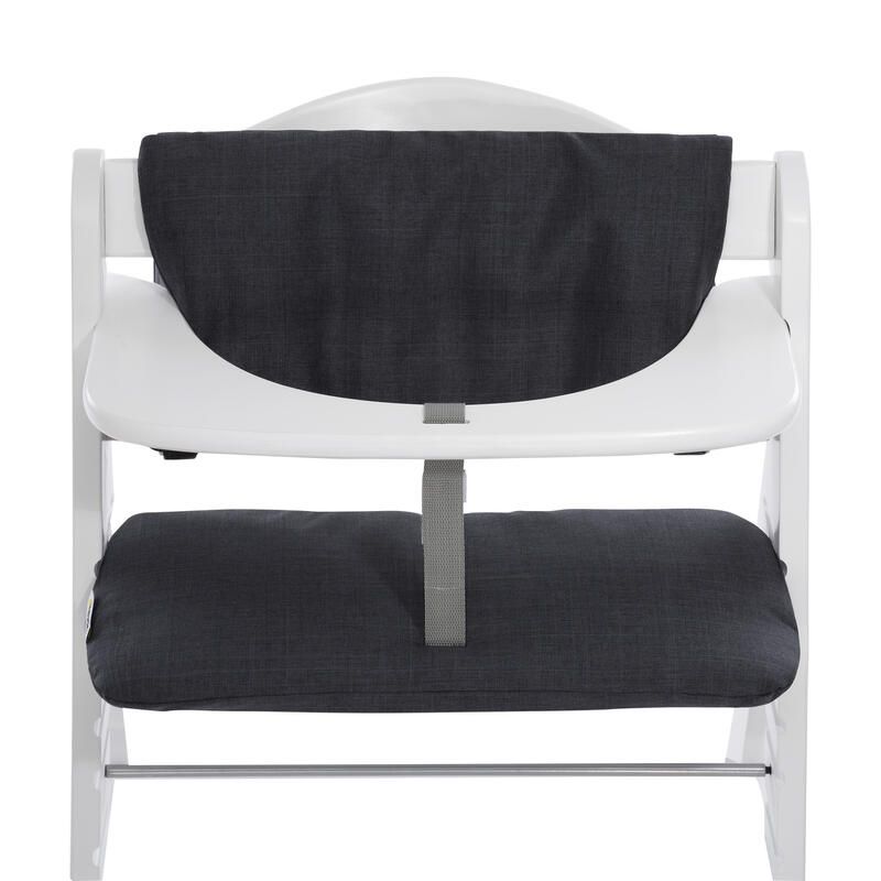 Coussin De Chaise Highchair Pad Deluxe Melange Charcoal Hauck Noir - hauck