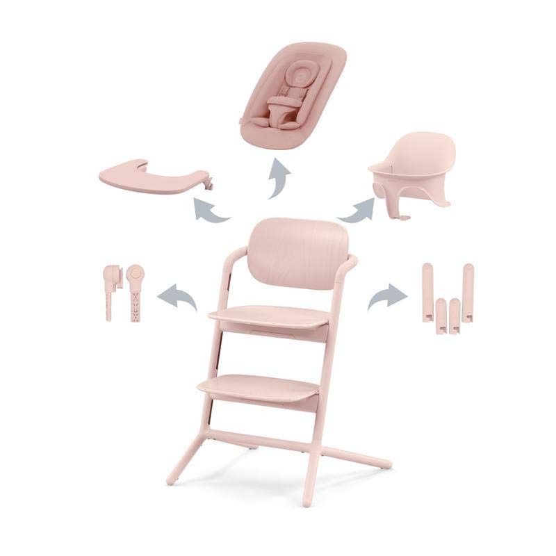 Chaise Haute Lemo 2 4-en-1 Gold Pink - cybex