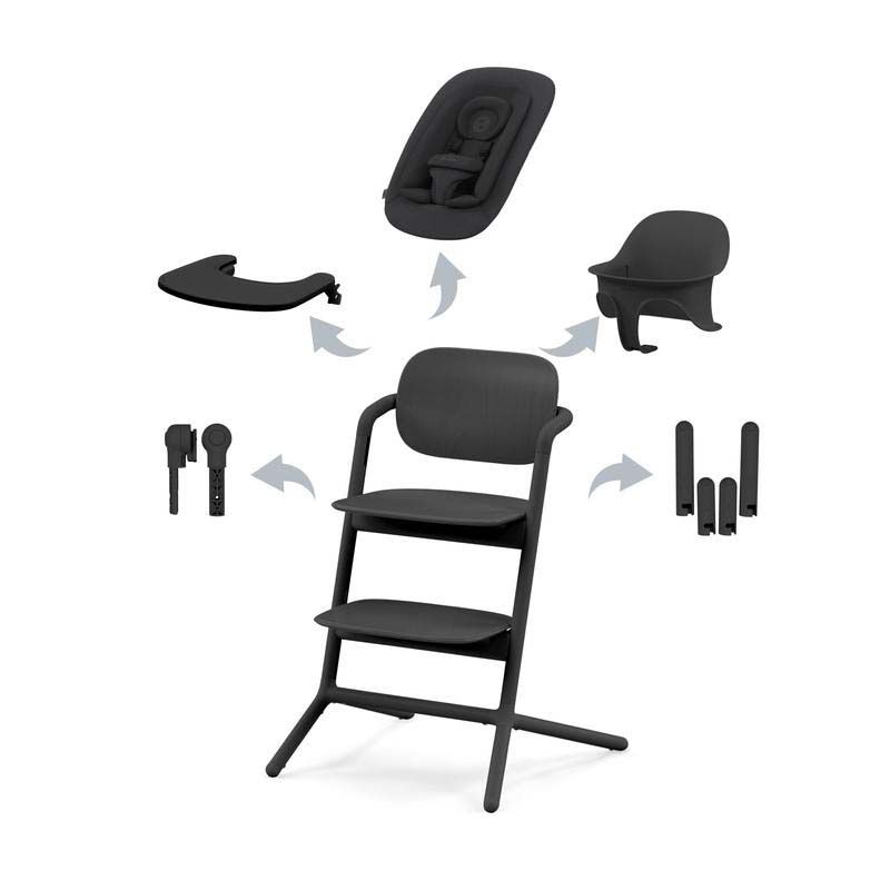 Chaise Haute Lemo 2 4-en-1 Gold Black - cybex