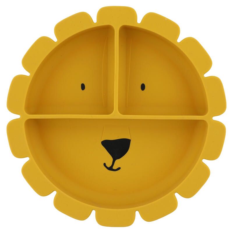 Assiette Avec Ventouse En Silicone Et Compartiments Jaune Trixie Mr. Lion - trixie