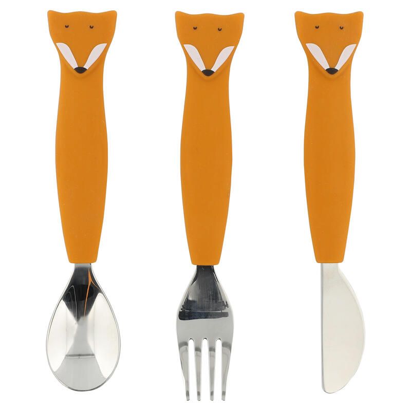 Couverts 3 Pieces En Silicone Orange Trixie Mr. Fox - trixie