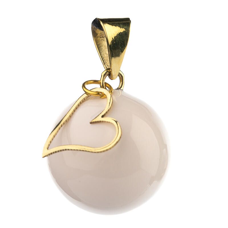 Bijou Grossesse Bola - Blanc Avec Grigri Coeur Dore - bola