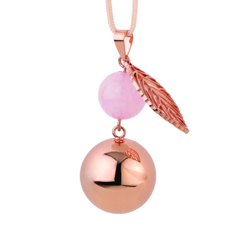 Bijou Grossesse Bola - Perle Et Feuille Or Rose Champagne - bola