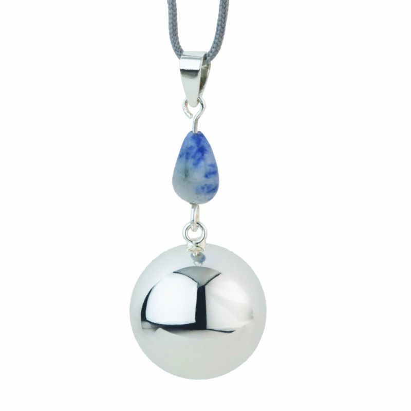 Bijou Grossesse Bola - Argent Avec Pierre Bleu-gris Gris - bola