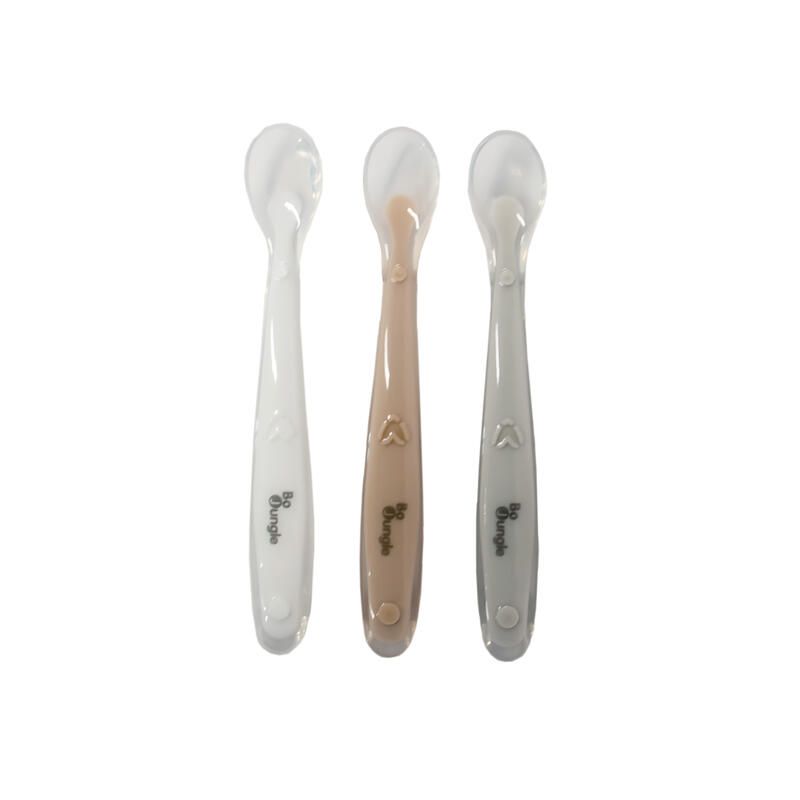 B-cuilleres Douces Pour Bebe X3 Gris - Blanc - Terracotta - bojungle